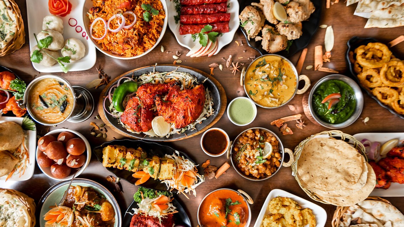 Indian food spread image
